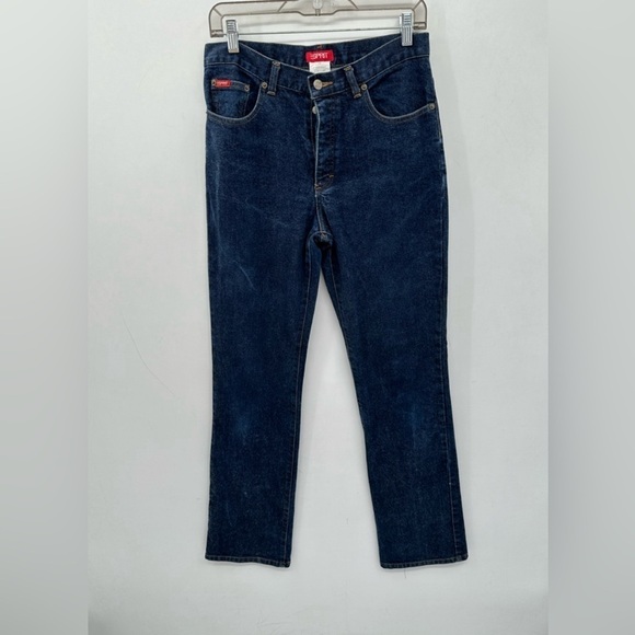 Esprit Denim - ESPIRIT Vintage blue high waist denim button fly jean.  7/8